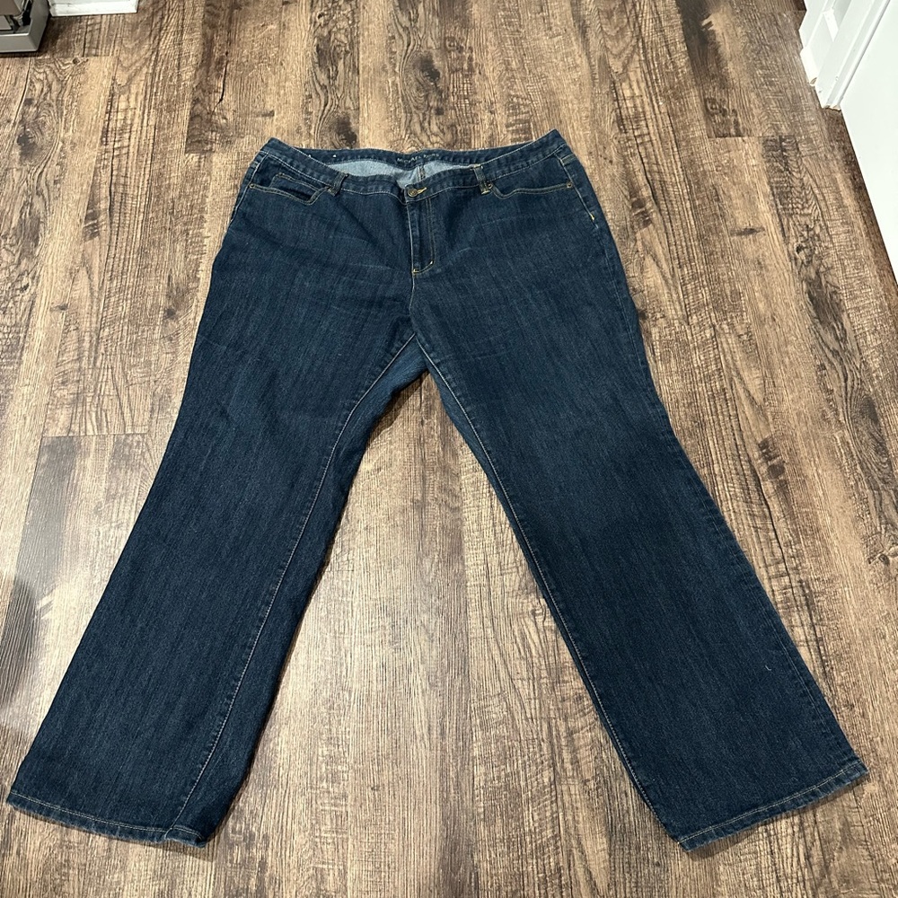 Michael Kors Vintage Straight Leg Jeans 22W Dark Wash Stretch Denim Nordstrom